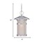 Homeroots 13 x 8 x 8 in. Phoenix 1-Light Brushed Silver Hanging Light 397981 - alternate 2